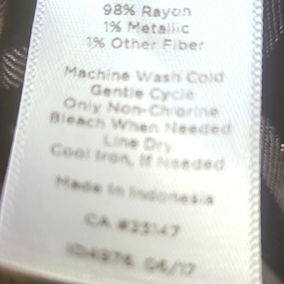 Talbots Navy Blue & Silver Metallic Plaid Buttondown Shirt, Longsleeve,  Size 2X - Picture 8 of 8